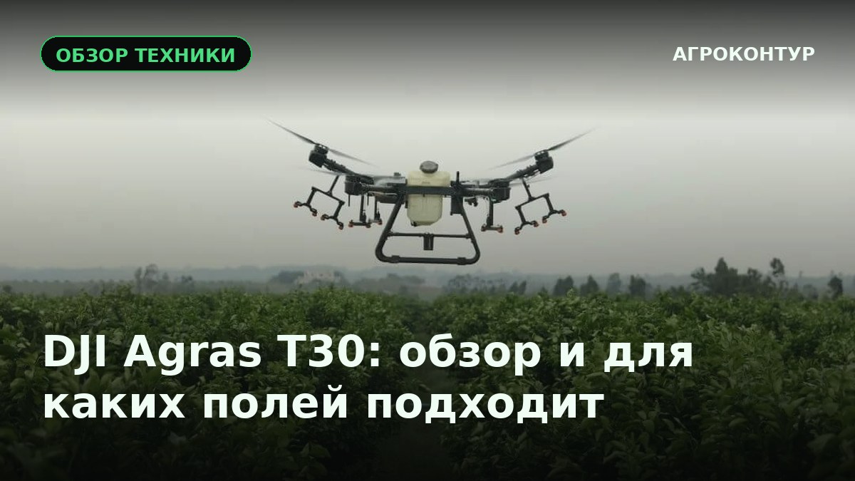 DJI Agras T30: обзор и для каких полей подходит